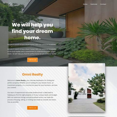 Sample for real estate website