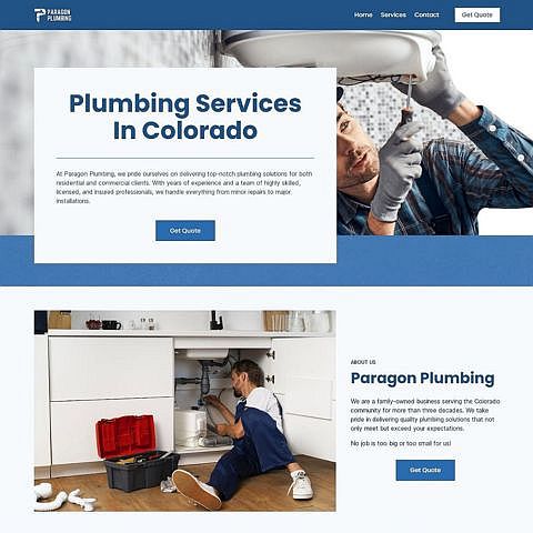 Sample for plumbing website